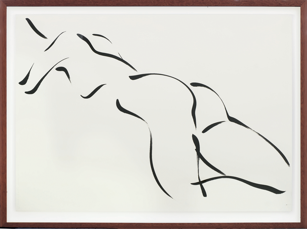 Cascading Rhythm Ink Nude drawing Dominique Marriott