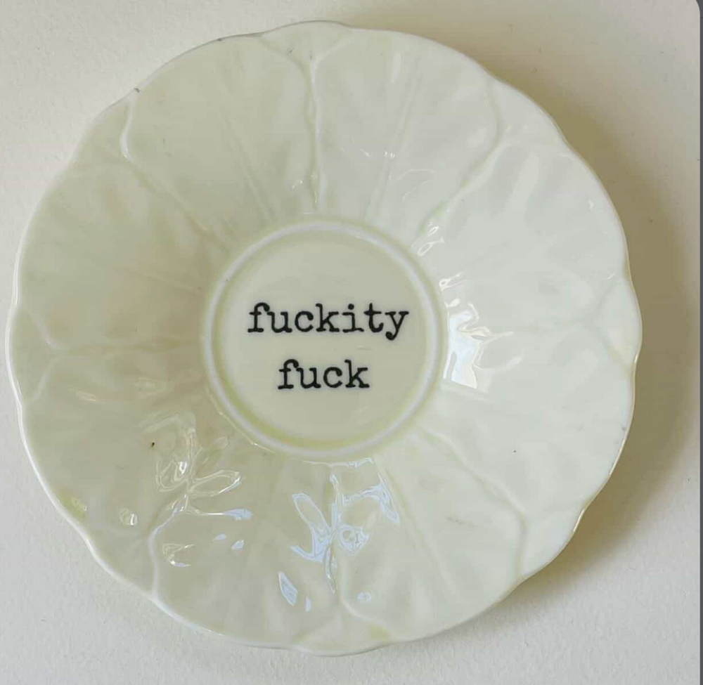 White Flower | Philina Den Dulk | Fuckity Fuck Series | Plates | Turua Gallery