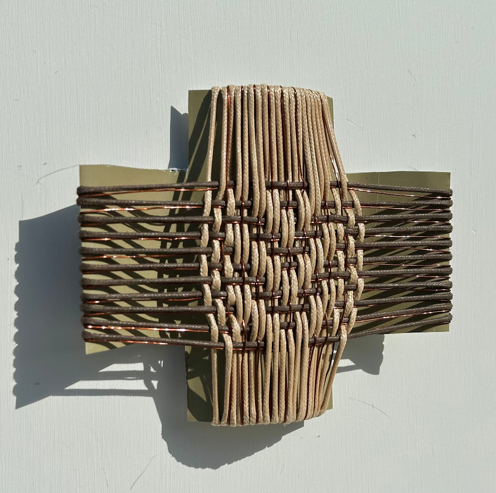 All That Glitters Series | VI | Gilly Sheffield | Turua Gallery | Sculpture | Corrugated Iron Cross
