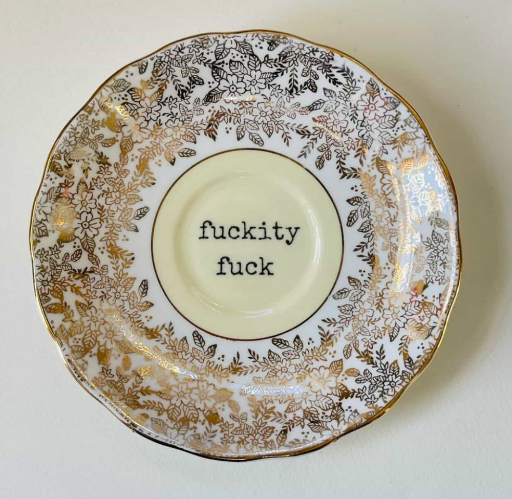 Gold Leaf | Philina Den Dulk | Fuckity Fuck Series | Plates | Turua Gallery