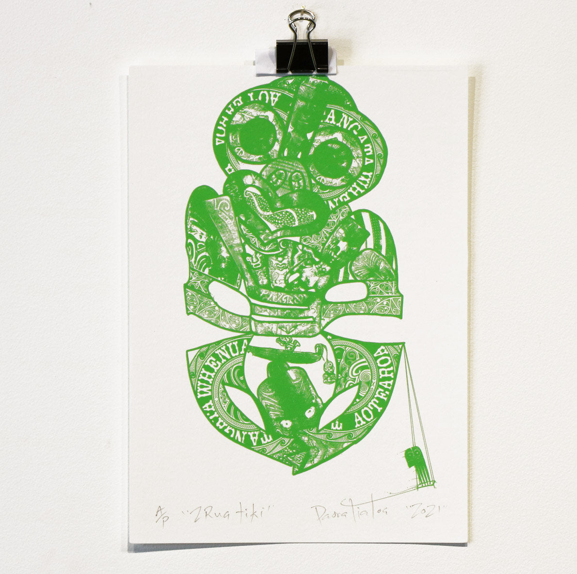 2Rua Tiki, 2021 Green | Paora Tiatoa