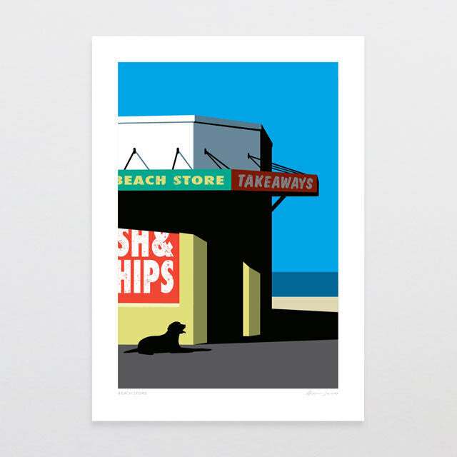 Beach Store Art Print | Glenn Jones