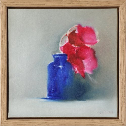 Bougainvillea In Blue Bottle | Margaret Emsley