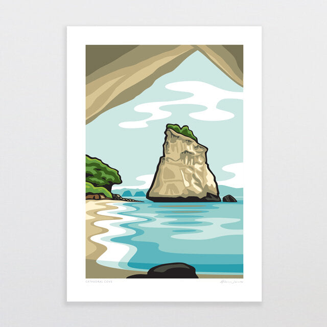 Cathedral Cove Art Print | Glenn Jones