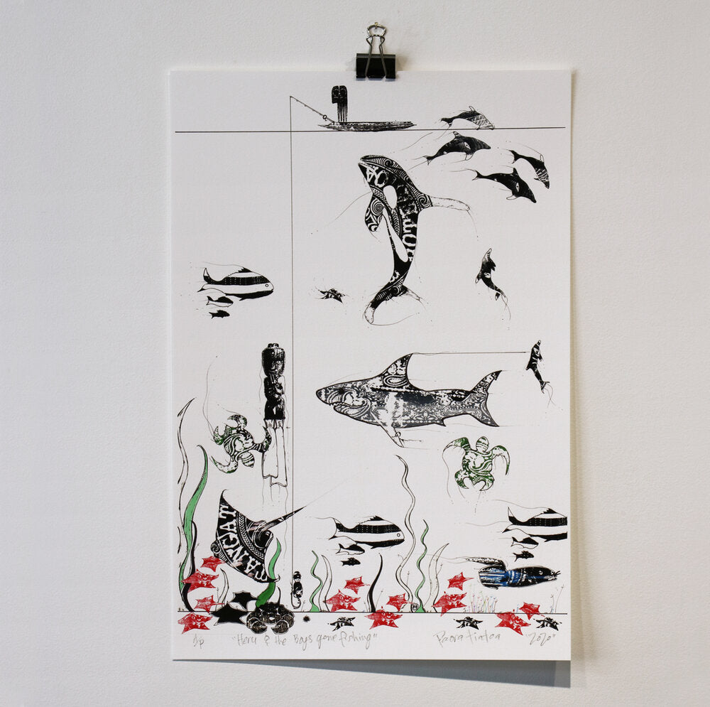 Heru & The Boys Gone Fishing, 2020 | Paora Tiatoa